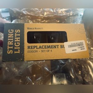 World Market Edison Replacement Light Bulbs Brand New in Box Cost Plus